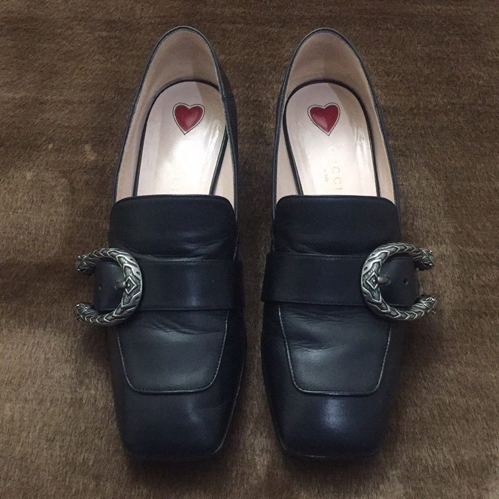 Authentic GUCCI Dionysus Heel Loafer. Size 37